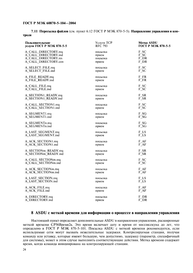 ГОСТ Р МЭК 60870-5-104-2004 27 страница